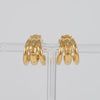 Pendientes Tous piercing fellow de triple aro bañados en oro 18 kt sobre plata