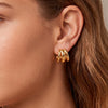 Pendientes Tous piercing fellow de triple aro bañados en oro 18 kt sobre plata