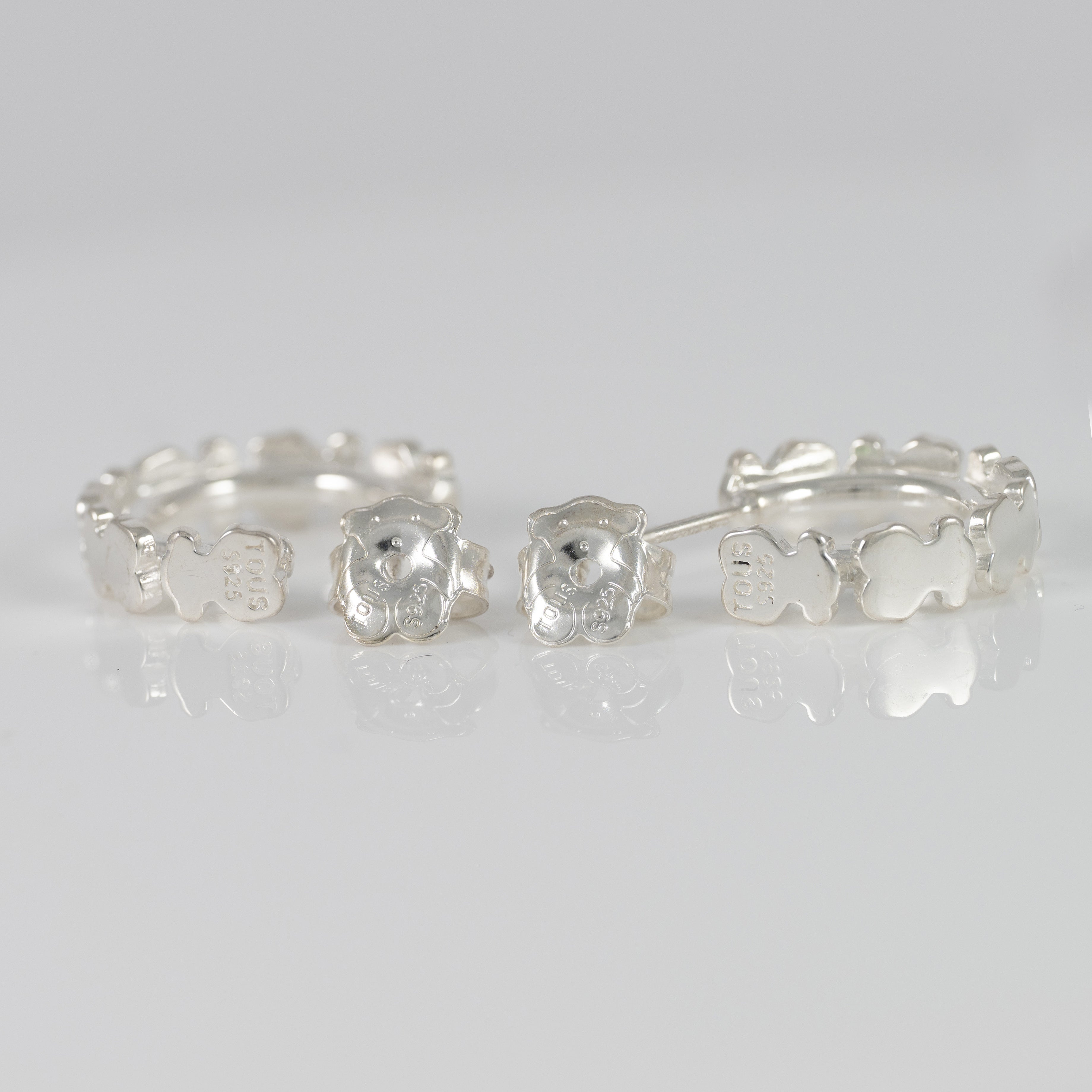 Pendientes Tous de aro en plata 925 motivo osos Carrusel