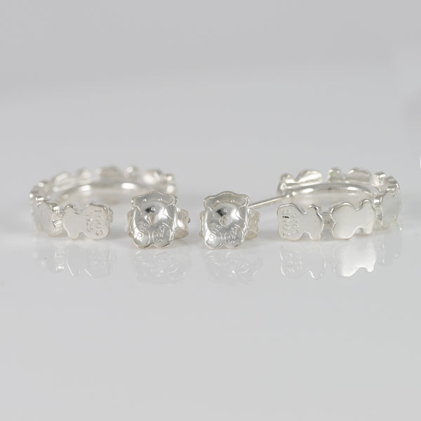 Pendientes Tous de aro en plata 925 motivo osos Carrusel
