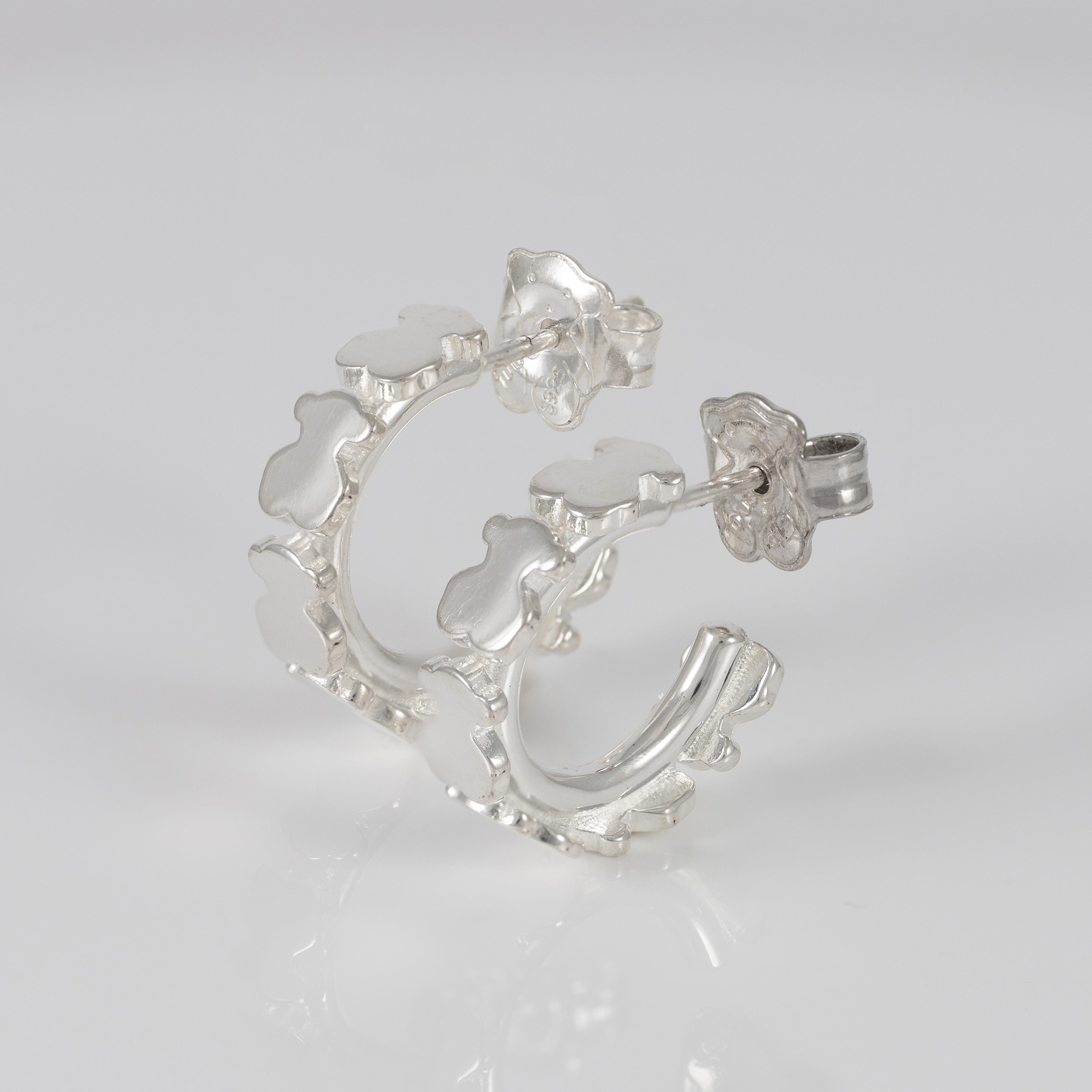Pendientes Tous de aro en plata 925 motivo osos Carrusel