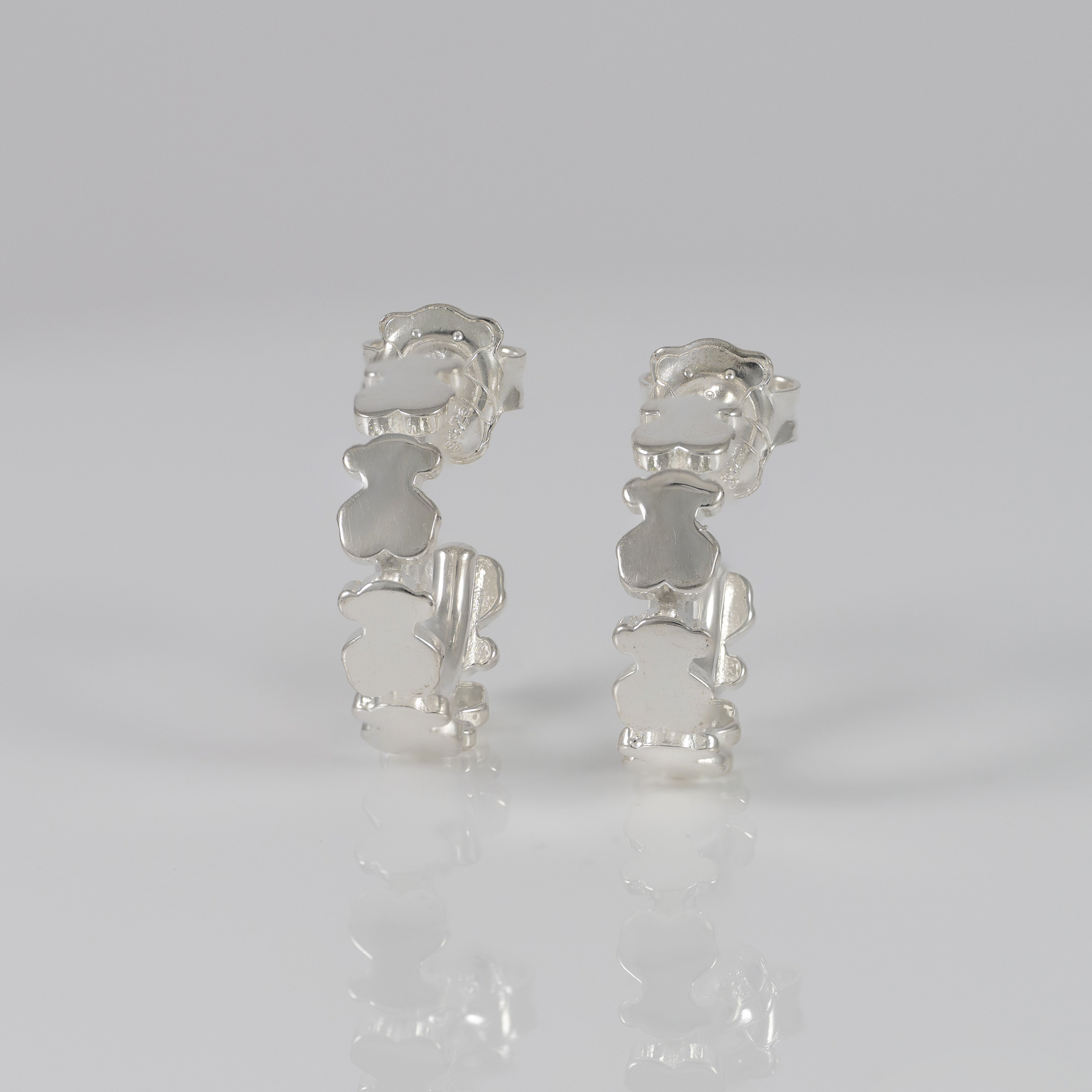 Pendientes Tous de aro en plata 925 motivo osos Carrusel