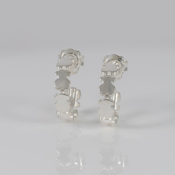 Pendientes Tous de aro en plata 925 motivo osos Carrusel