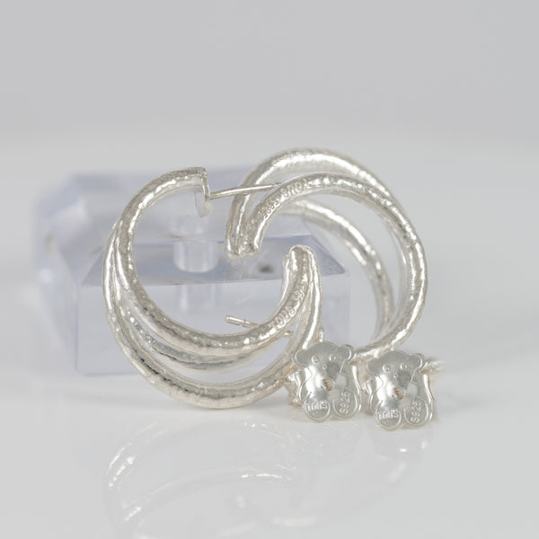 Pendientes Tous de aro en plata 925 Duna