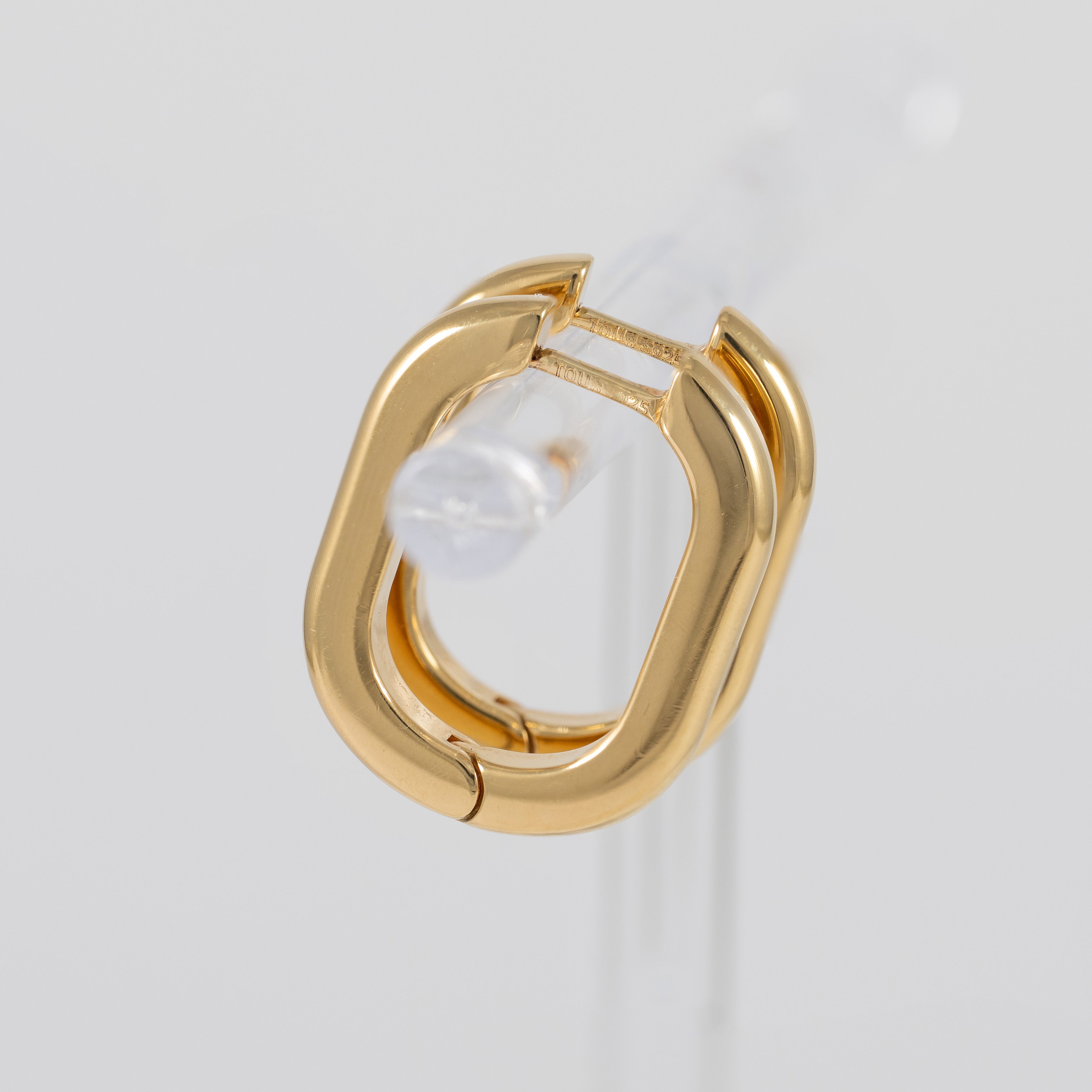 Pendientes Tous de aro con baño de oro 18k Basics