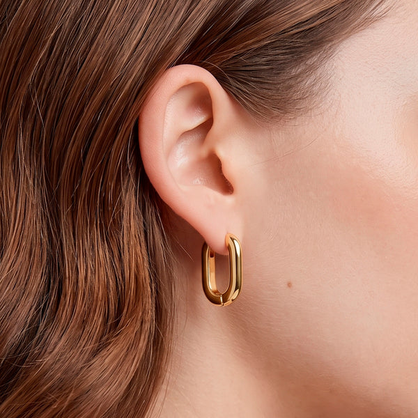 Pendientes Tous de aro con baño de oro 18k Basics
