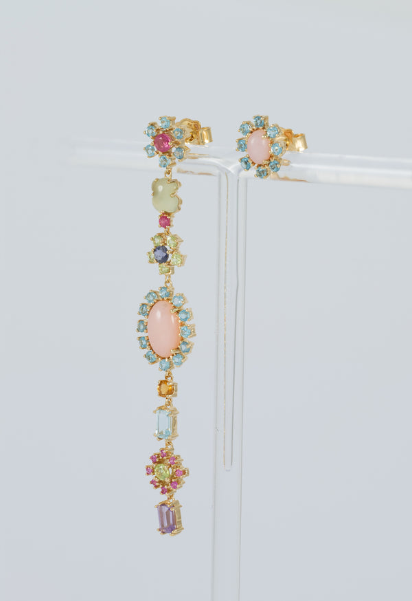 Pendientes Tous en oro amarillo 18k con gemas Mini Teatime
