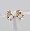 Pendientes Tous  con baño de oro rosa 18 kt sobre plata con gemas Super Power