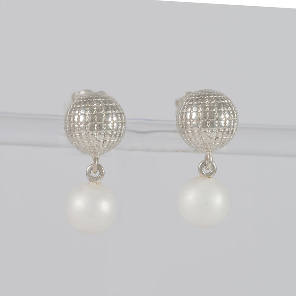 Pendientes Tous en plata 925 y perla cultivada con bola de osos Beach Disco