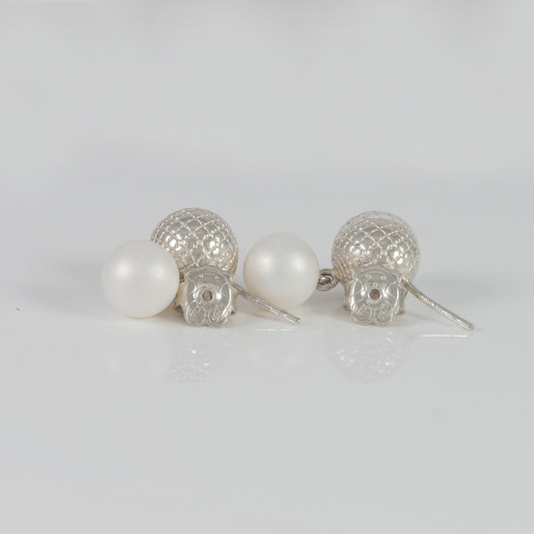 Pendientes Tous en plata 925 y perla cultivada con bola de osos Beach Disco