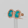 Pendientes Tous con baño de oro rosa 18 kt sobre plata y amazonita Camille