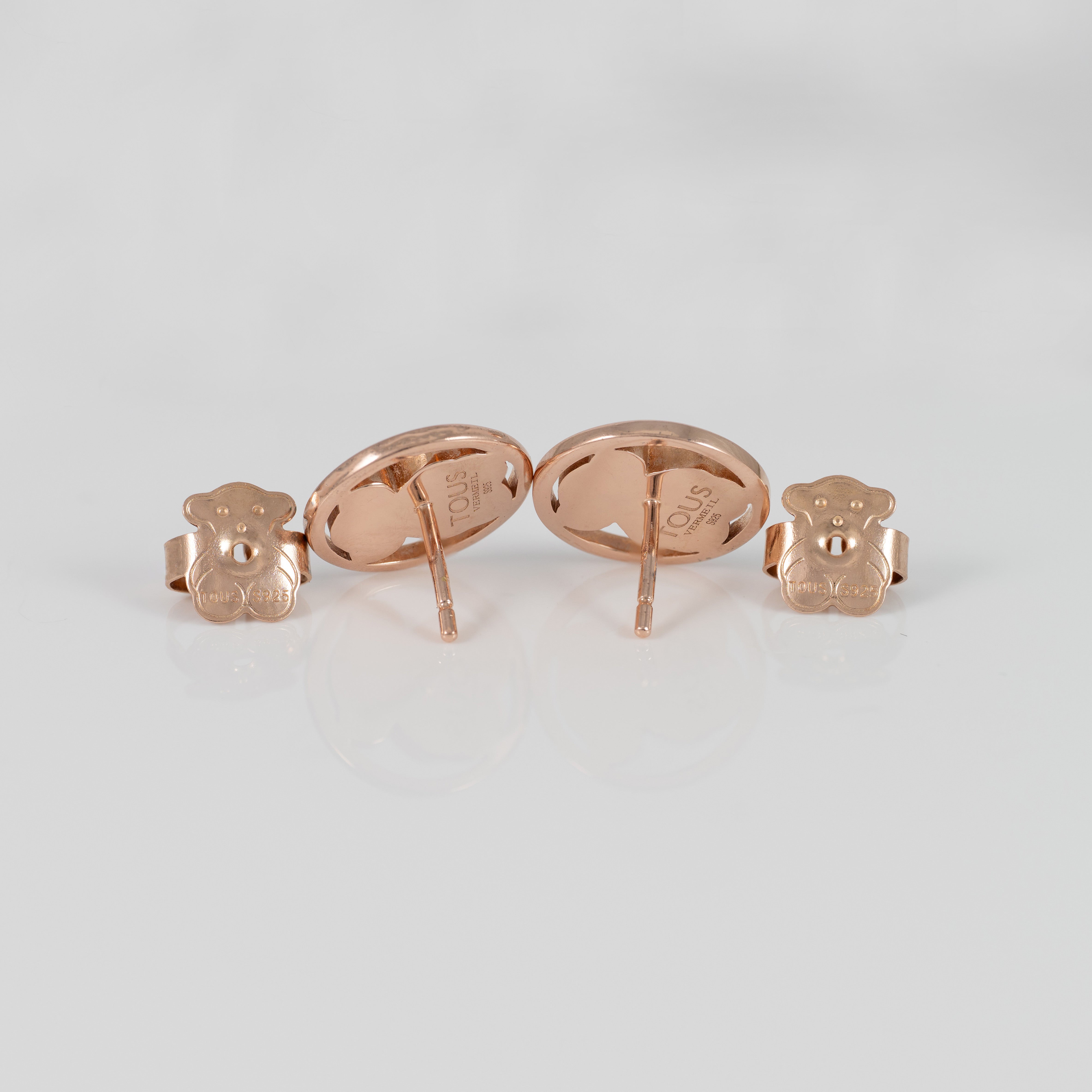 Pendientes Tous con baño de oro rosa 18 kt sobre plata y amazonita Camille