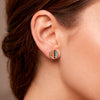 Pendientes Tous con baño de oro rosa 18 kt sobre plata y nácar Tartan