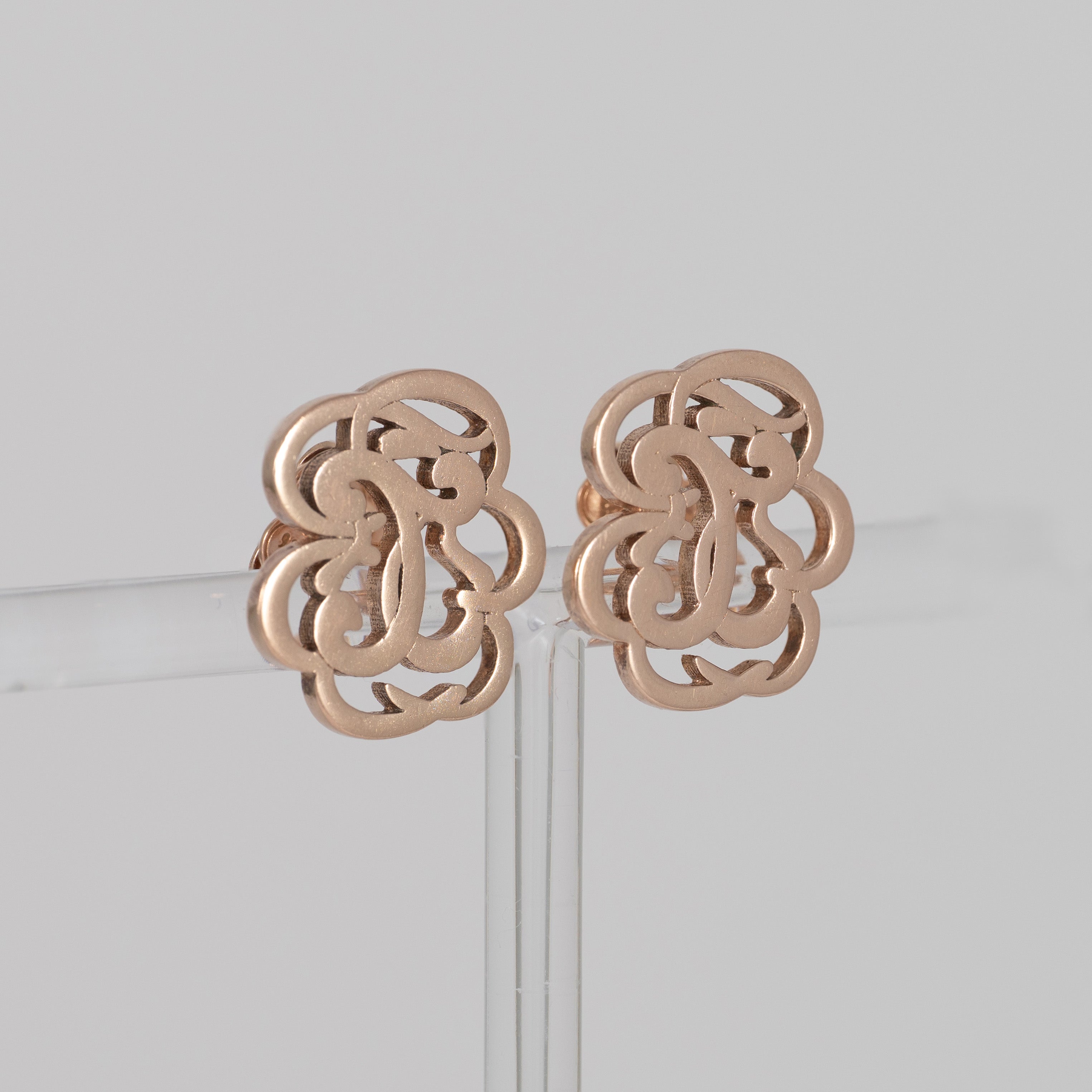Pendientes Tous con baño de oro rosa 18k sobre plata Rubric