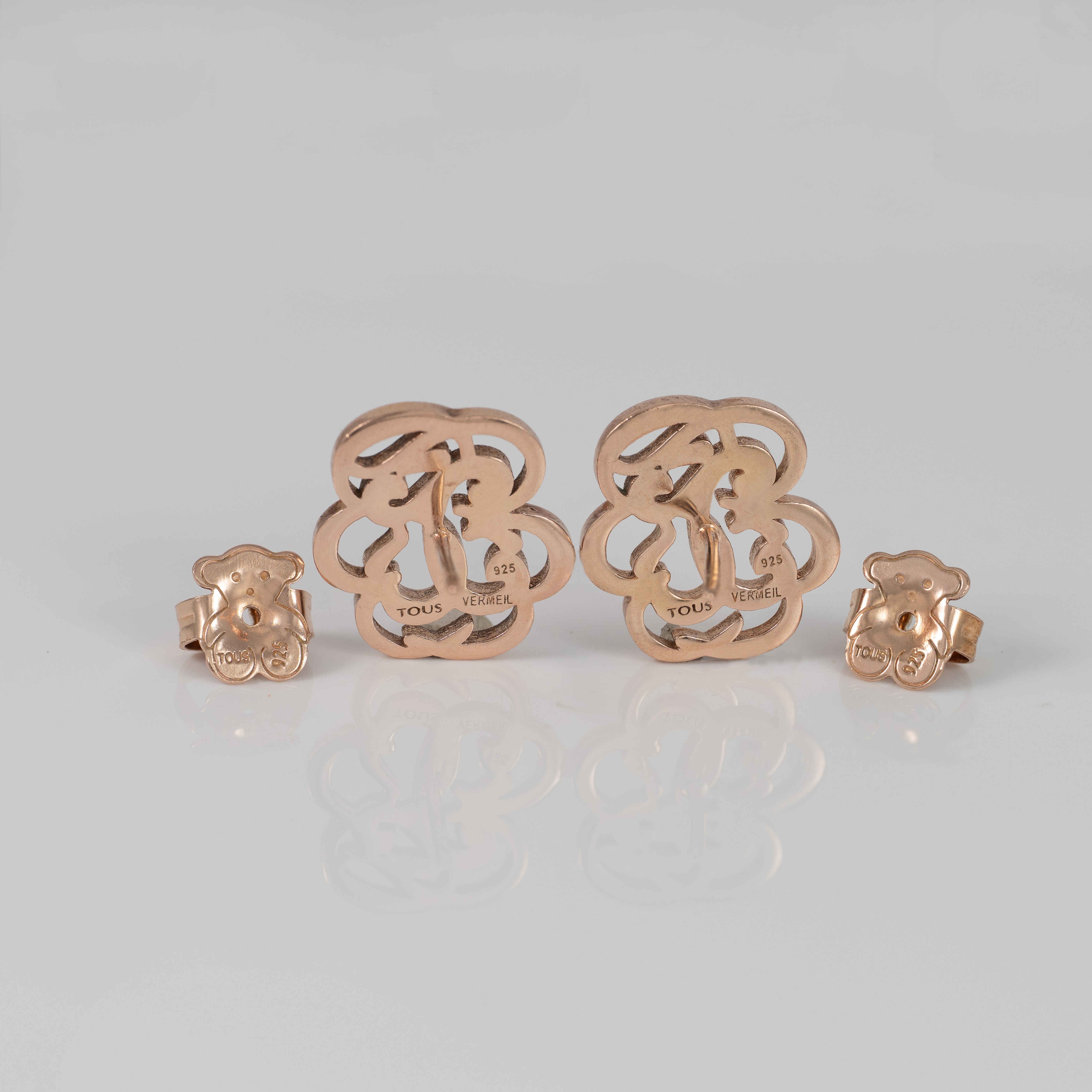 Pendientes Tous con baño de oro rosa 18k sobre plata Rubric
