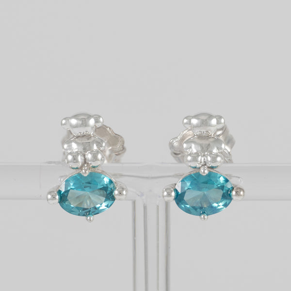 Pendientes Tous de plata 925 y zafiro azul motivo oso  Bold Bear