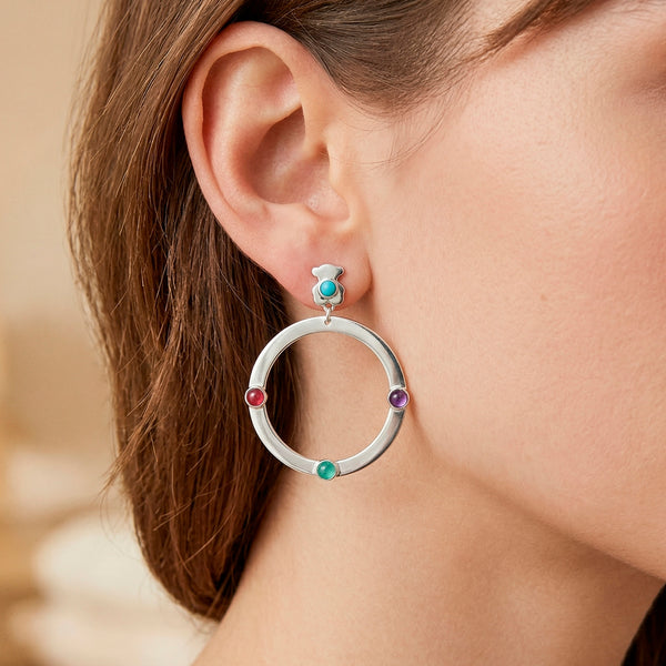 Pendientes Tous en plata 925 con gemas Super Power