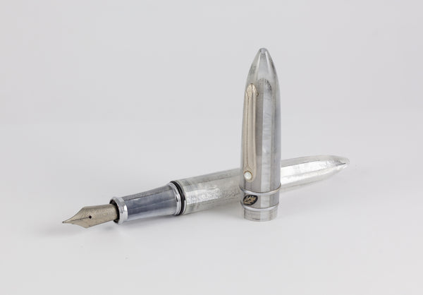 Stipula Model T Fountain Pen Nib Titanium Ice Resin