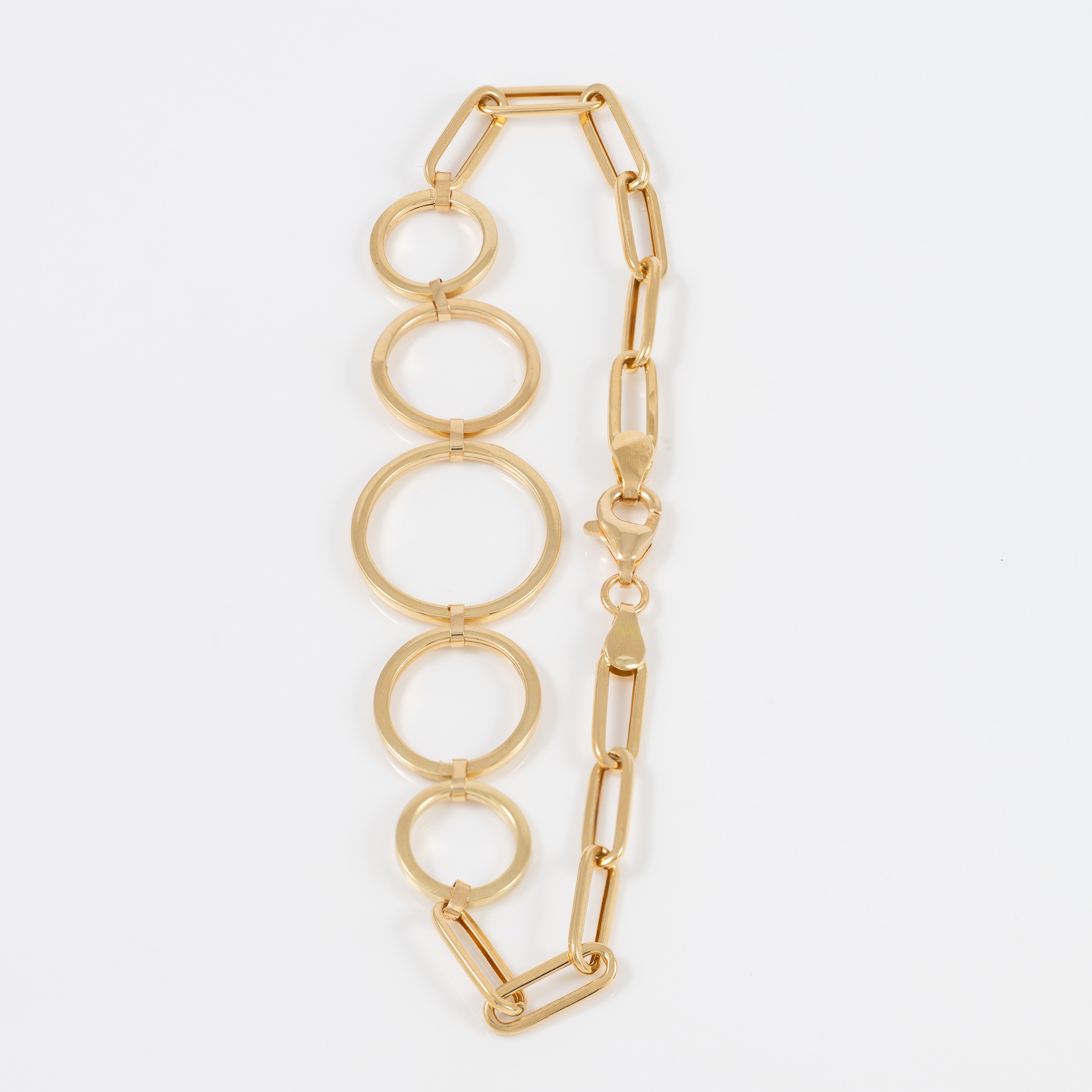 Pulsera aros oro 18k 750