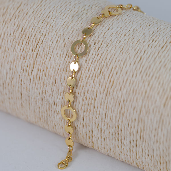 Pulsera de cadena Tous en plata Vermeil con eslabones circulares