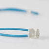Pulsera elástica azul con oso de plata Sweet Dolls