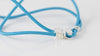 Pulsera elástica azul con oso de plata Sweet Dolls