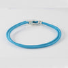 Pulsera elástica azul con oso de plata Sweet Dolls