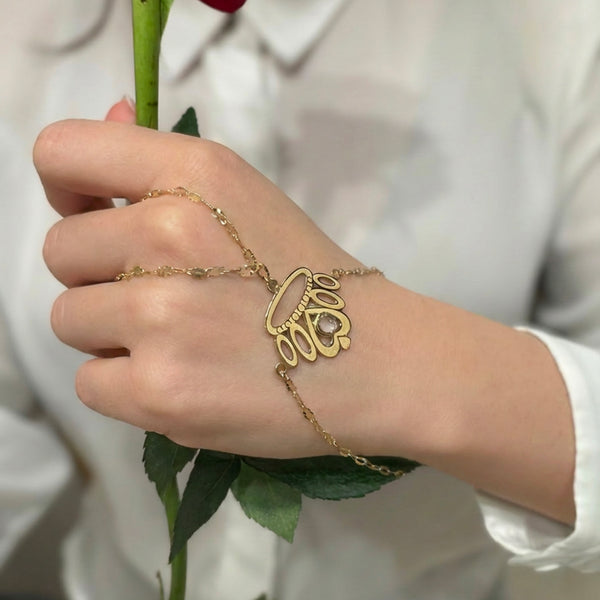 Pulsera pasamanos Corona oro 18k 750