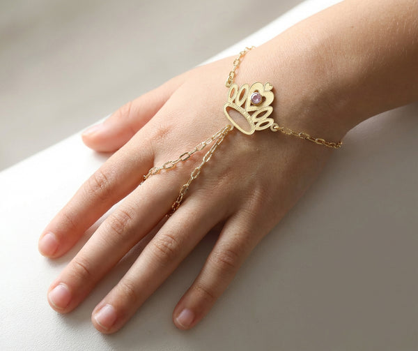 Pulsera pasamanos Corona oro 18k 750