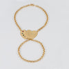 Pulsera pasamanos Corazones oro 18k 750