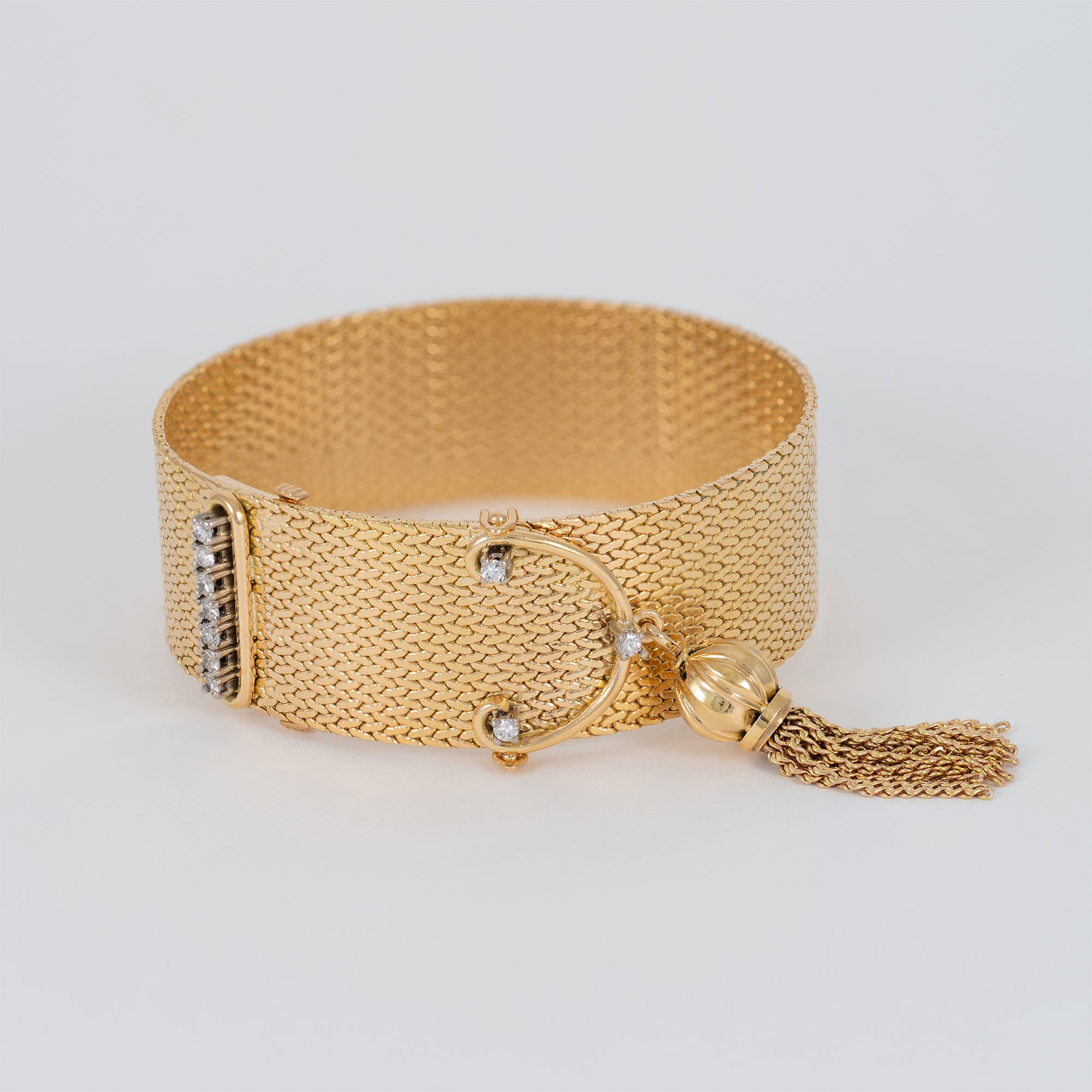 Pulsera de oro 18k 750 con diamantes