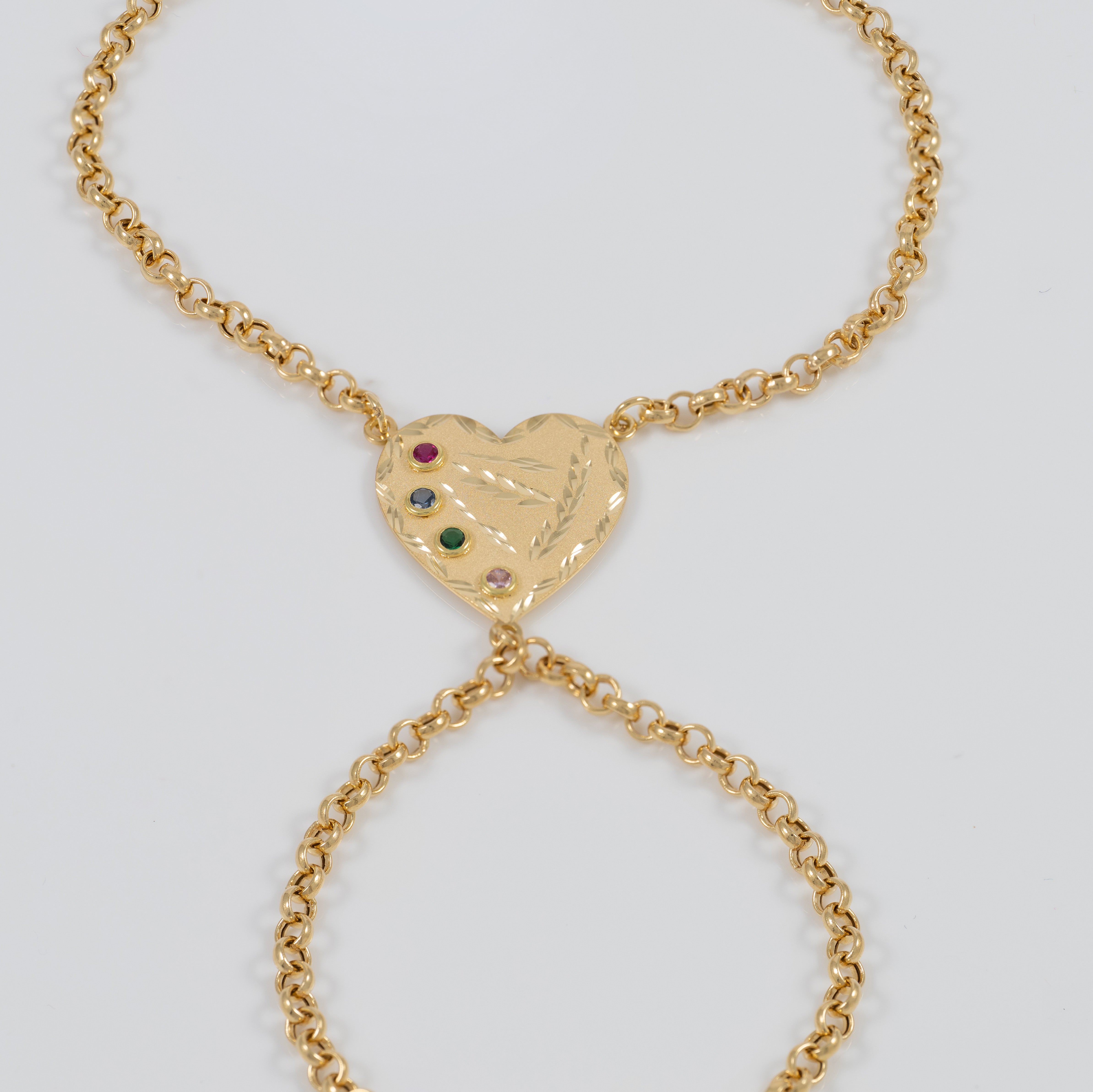 Pulsera pasamanos Corazón oro 18k 750
