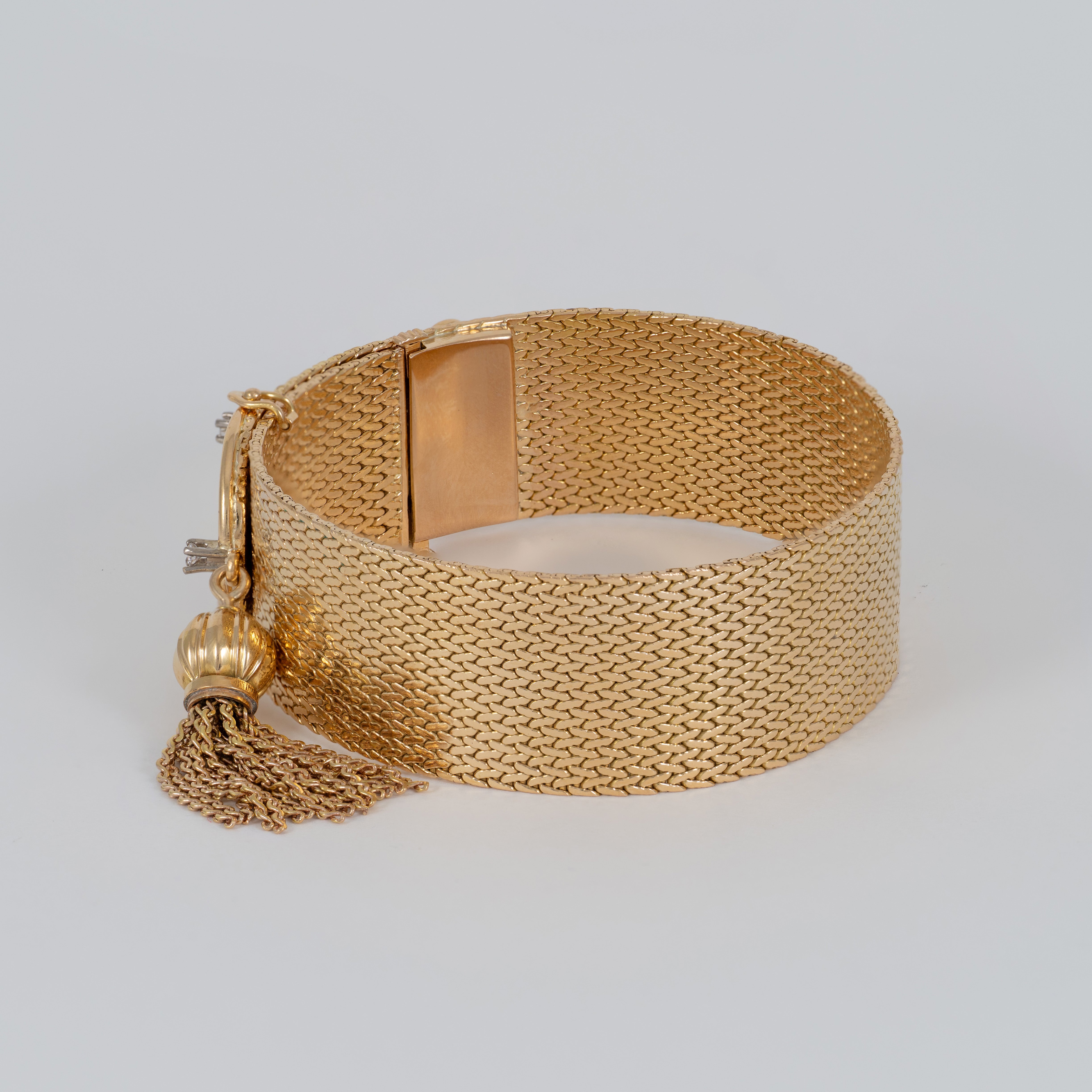 Pulsera de oro 18k 750 con diamantes