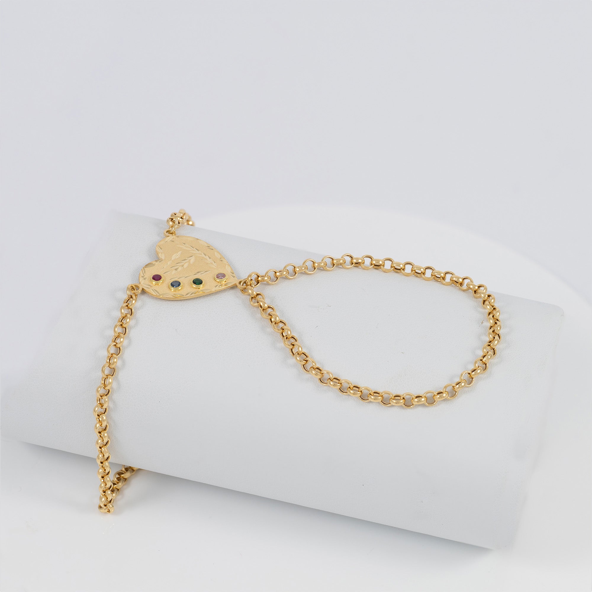Pulsera pasamanos Corazón oro 18k 750