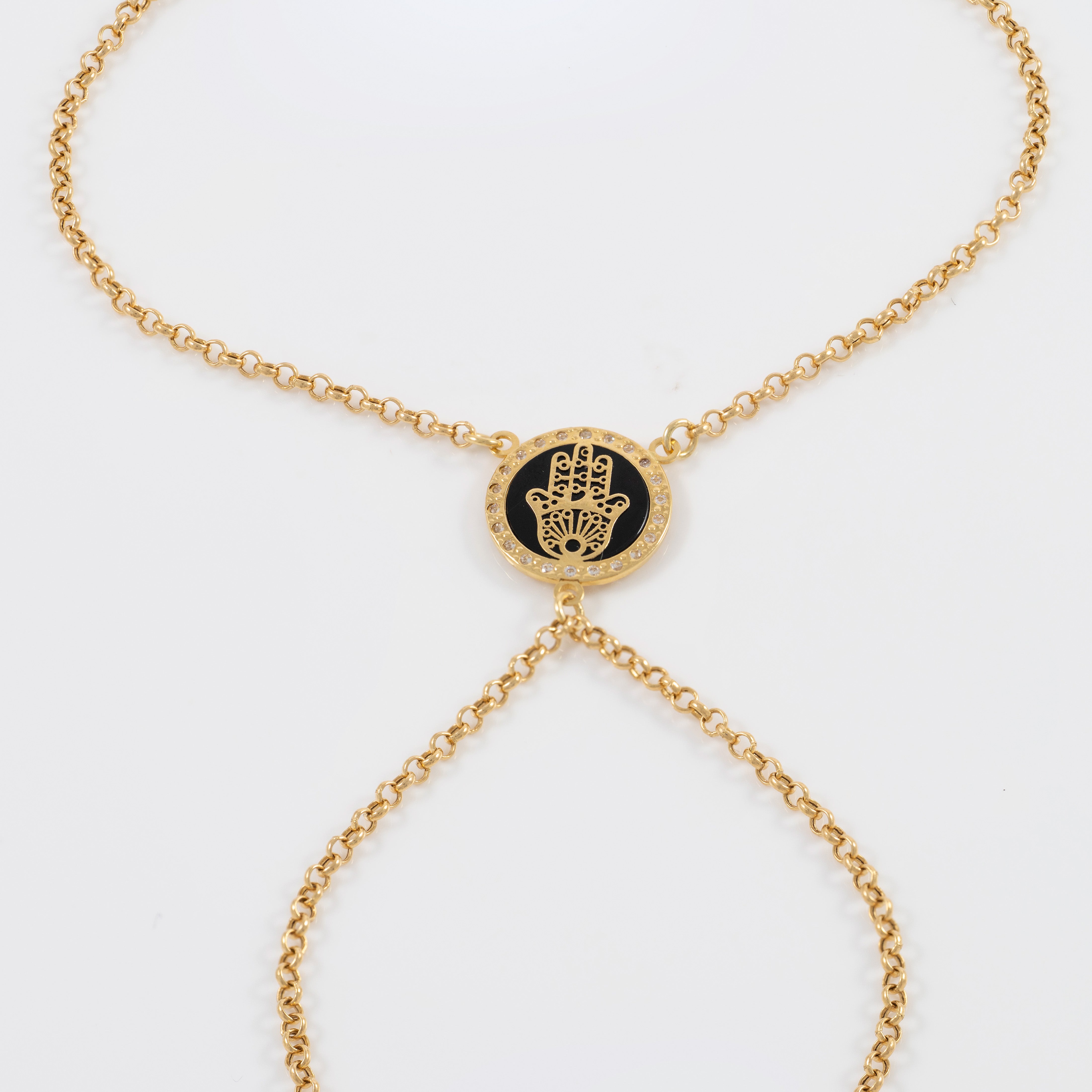 Pulsera pasamanos Mano de Fátima oro 18k 750
