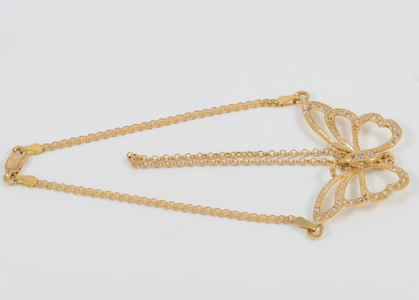 Pulsera pasamanos Mariposa oro 18k 750