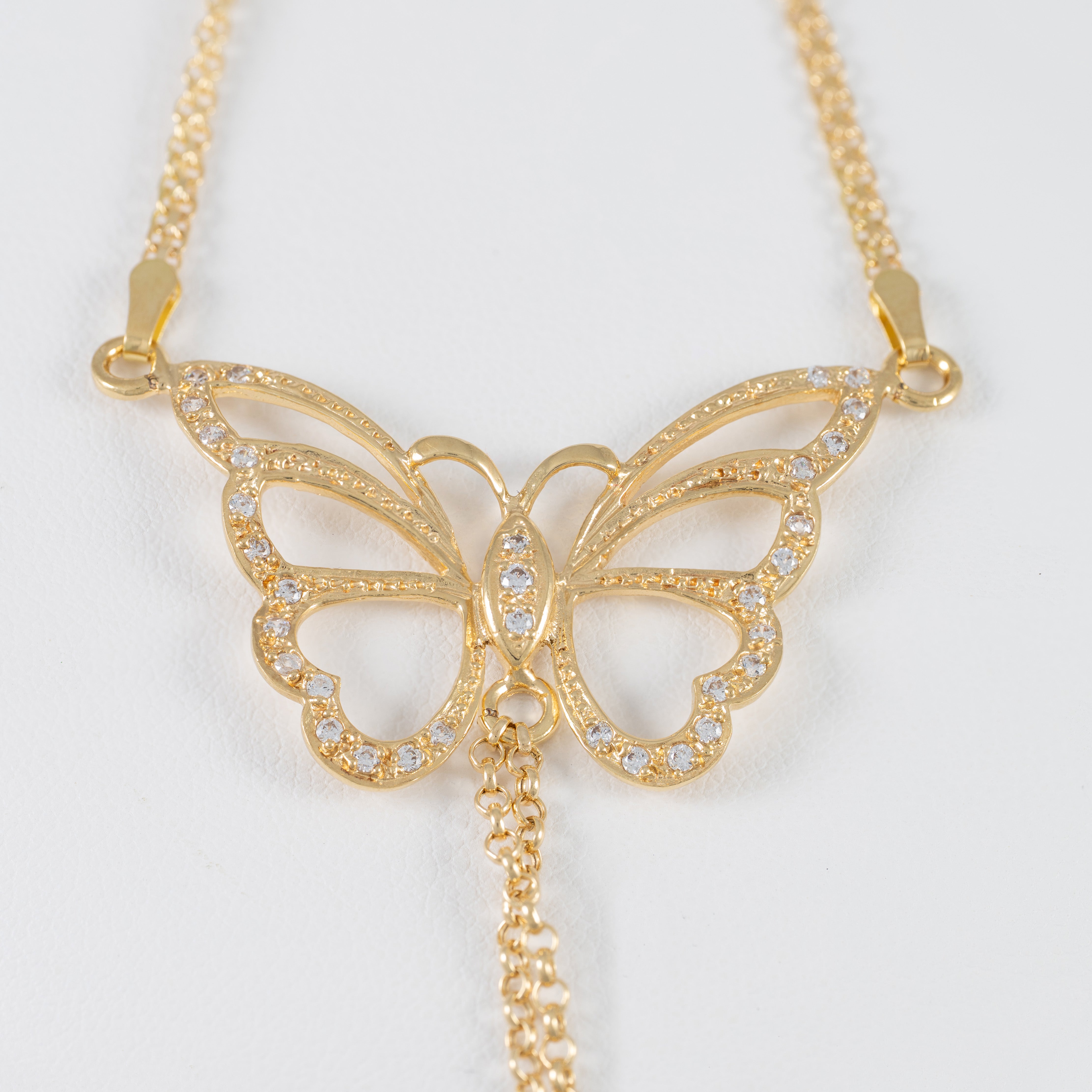 Pulsera pasamanos Mariposa oro 18k 750