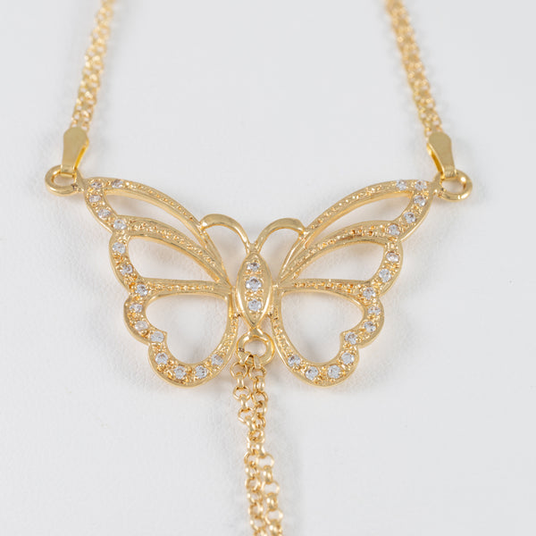 Pulsera pasamanos Mariposa oro 18k 750
