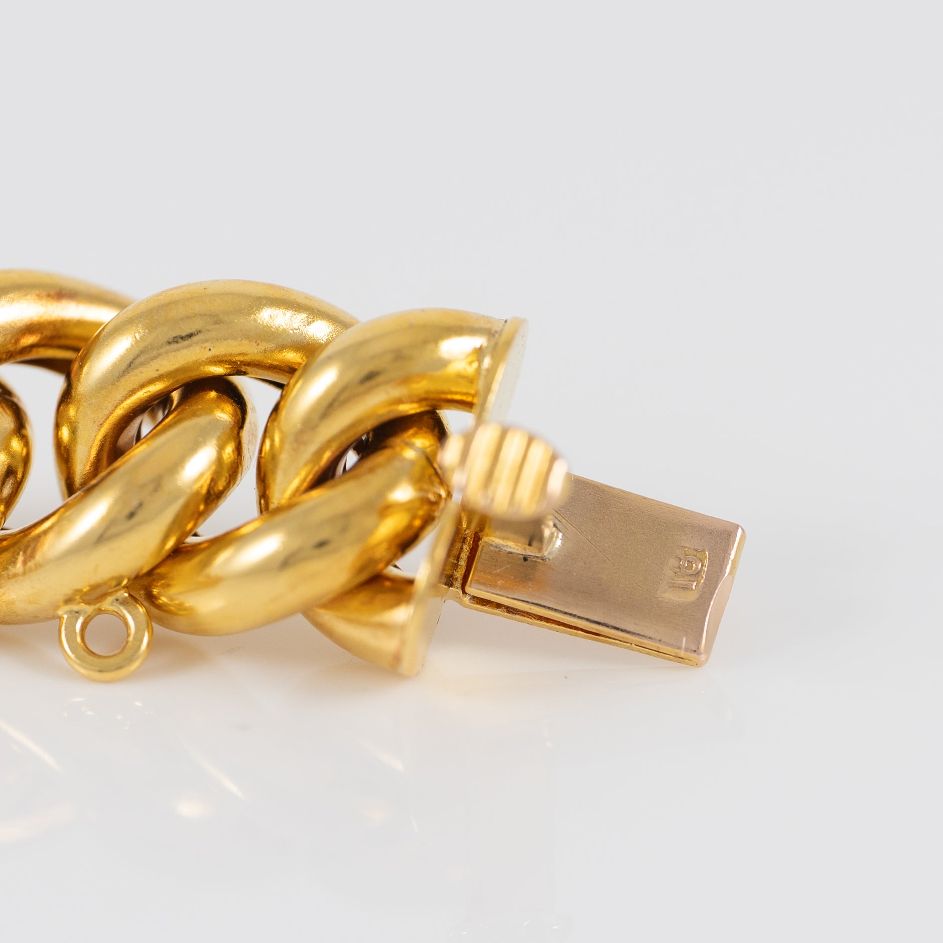 Pulsera barbada oro 18k 750
