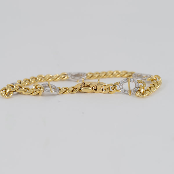 Pulsera oro 18k con diamantes