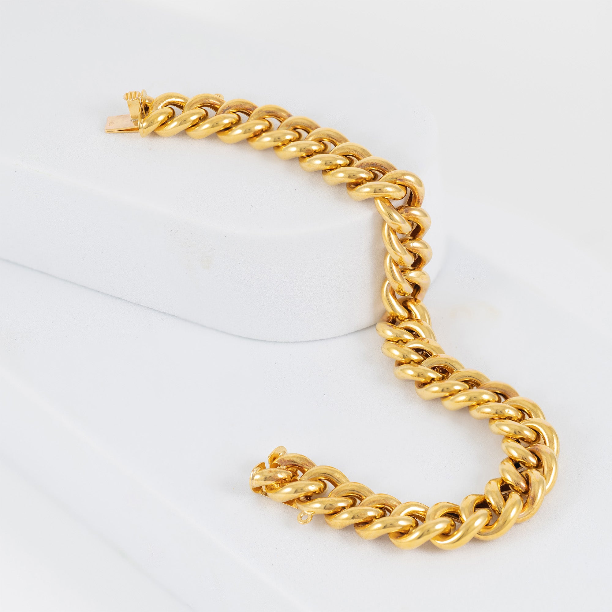 Pulsera barbada oro 18k 750