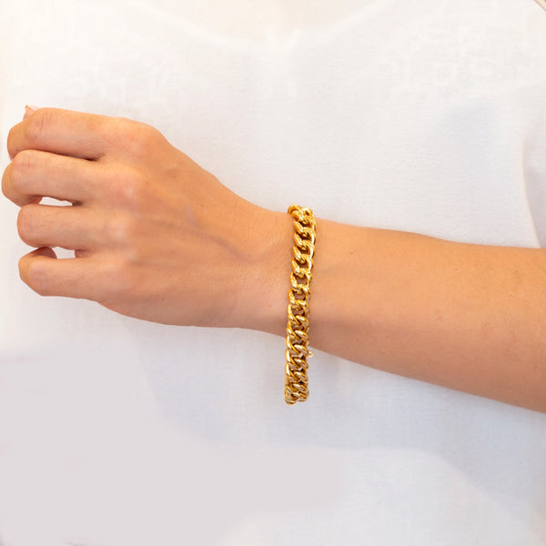 Pulsera barbada oro 18k 750
