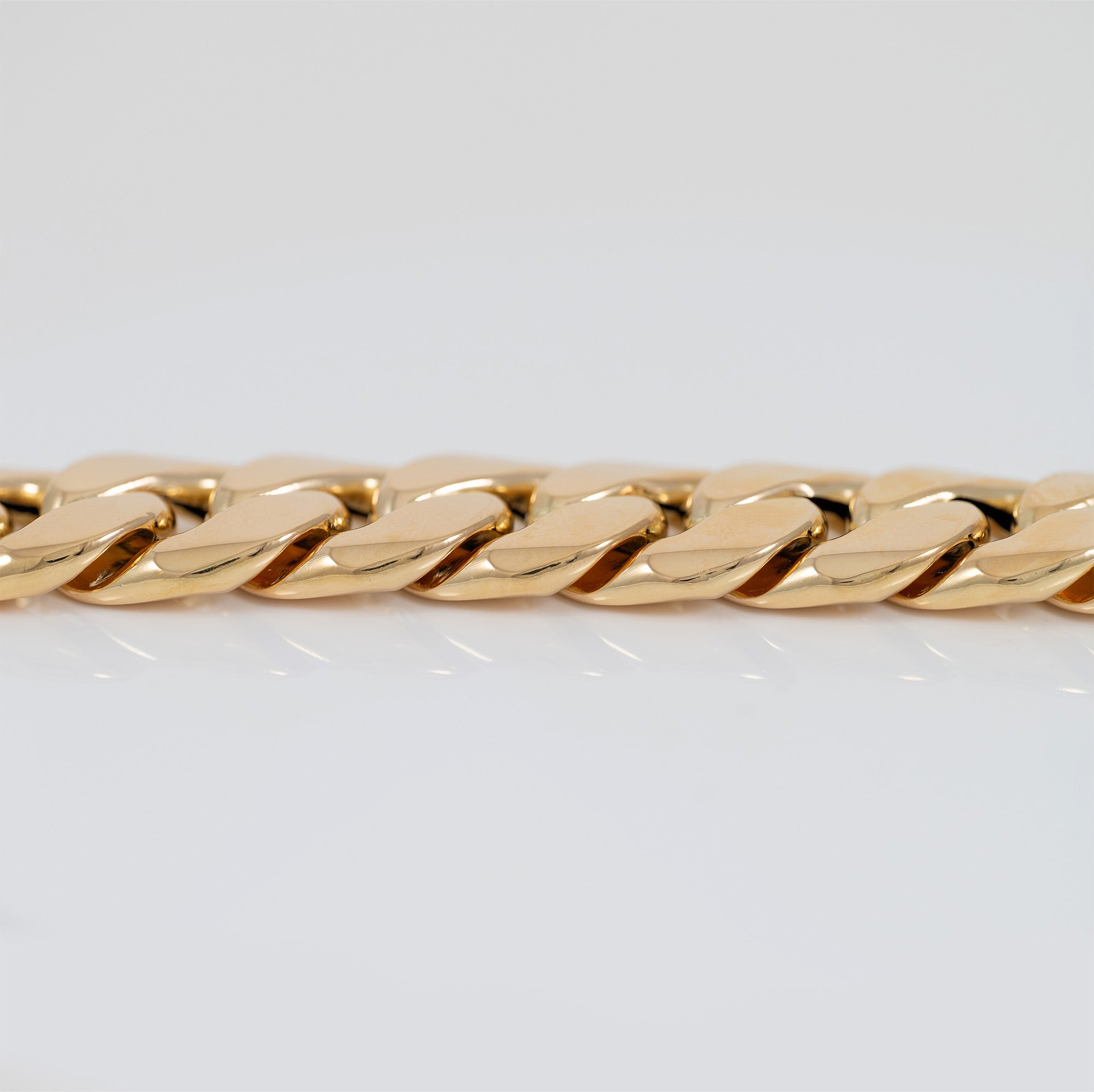 Pulsera barbada cubana oro 18k 750