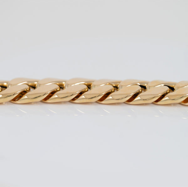 Pulsera barbada cubana oro 18k 750