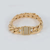 Pulsera barbada cubana oro 18k 750