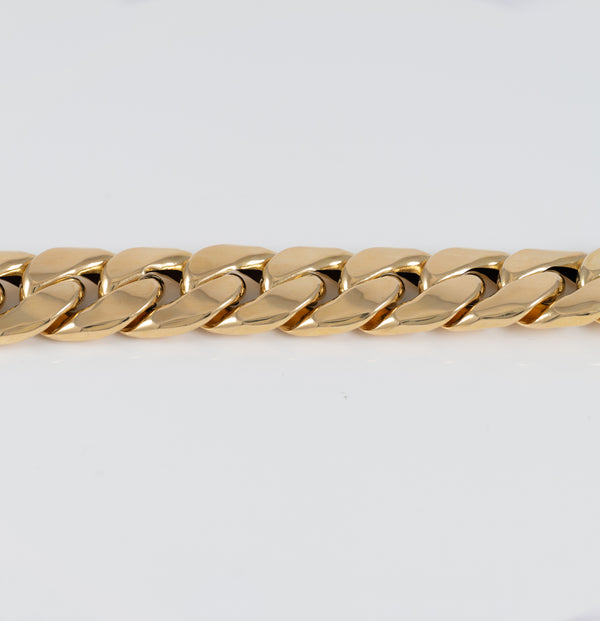 Pulsera barbada cubana oro 18k 750