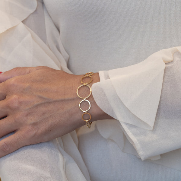 Pulsera aros oro 18k 750