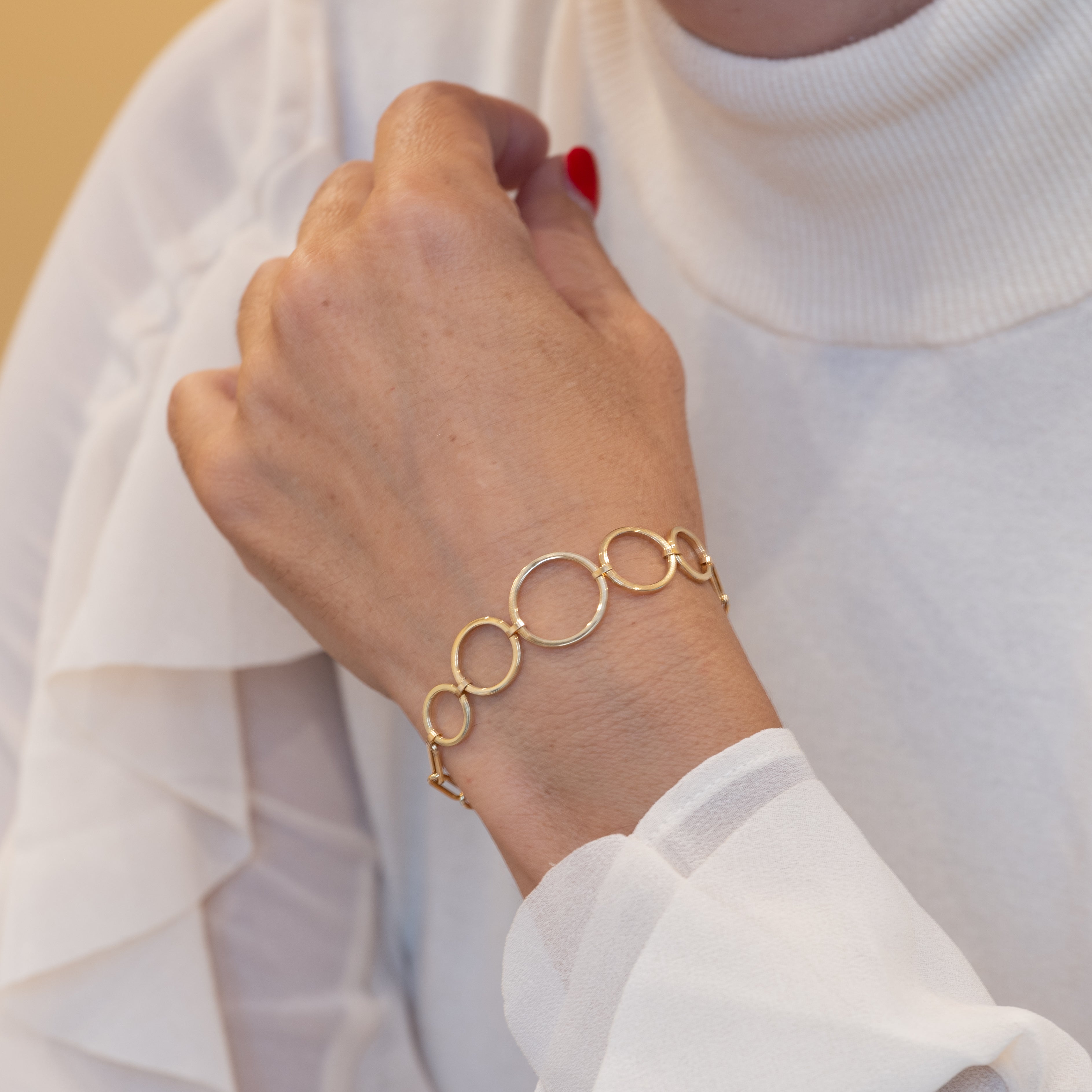 Pulsera aros oro 18k 750