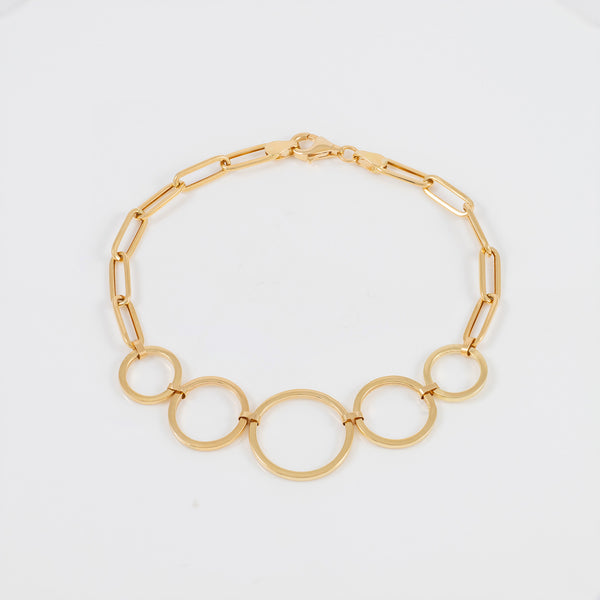 Pulsera aros oro 18k 750