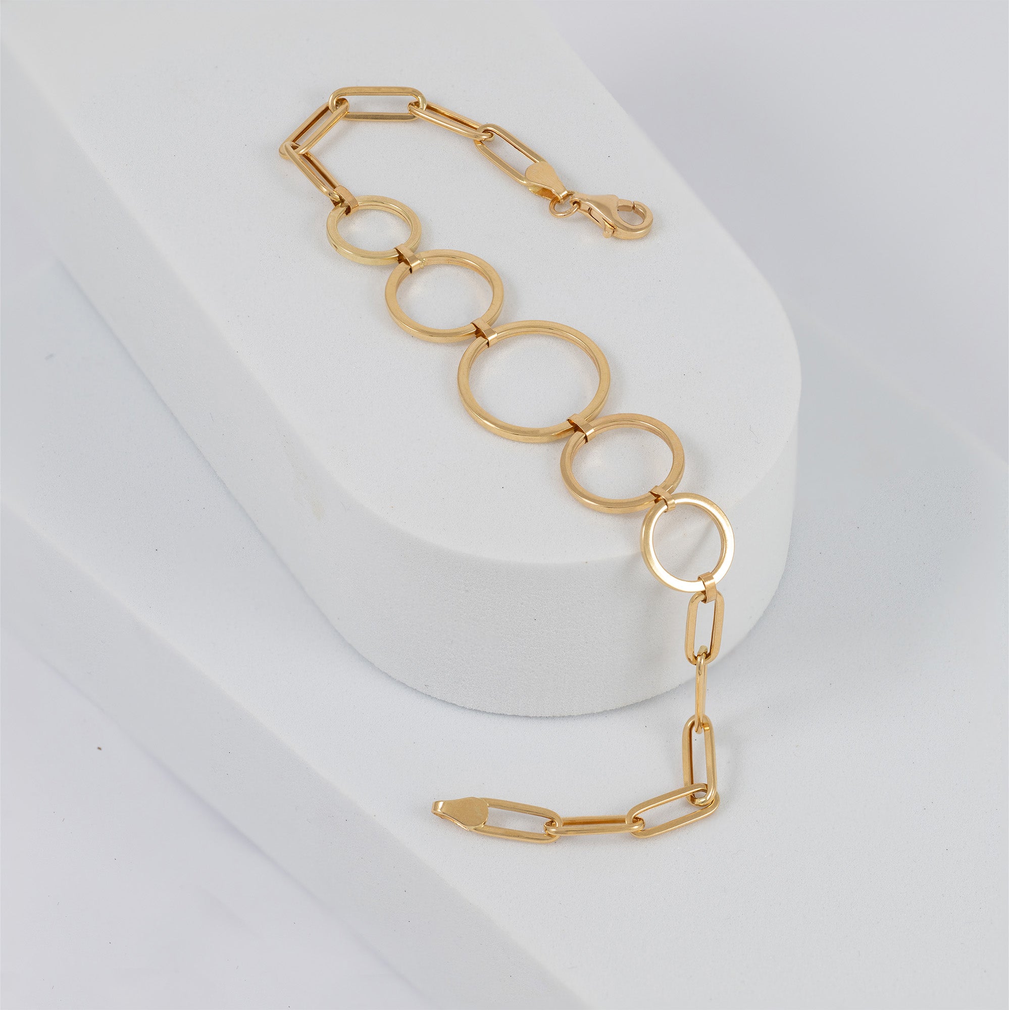 Pulsera aros oro 18k 750